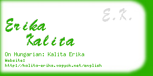 erika kalita business card